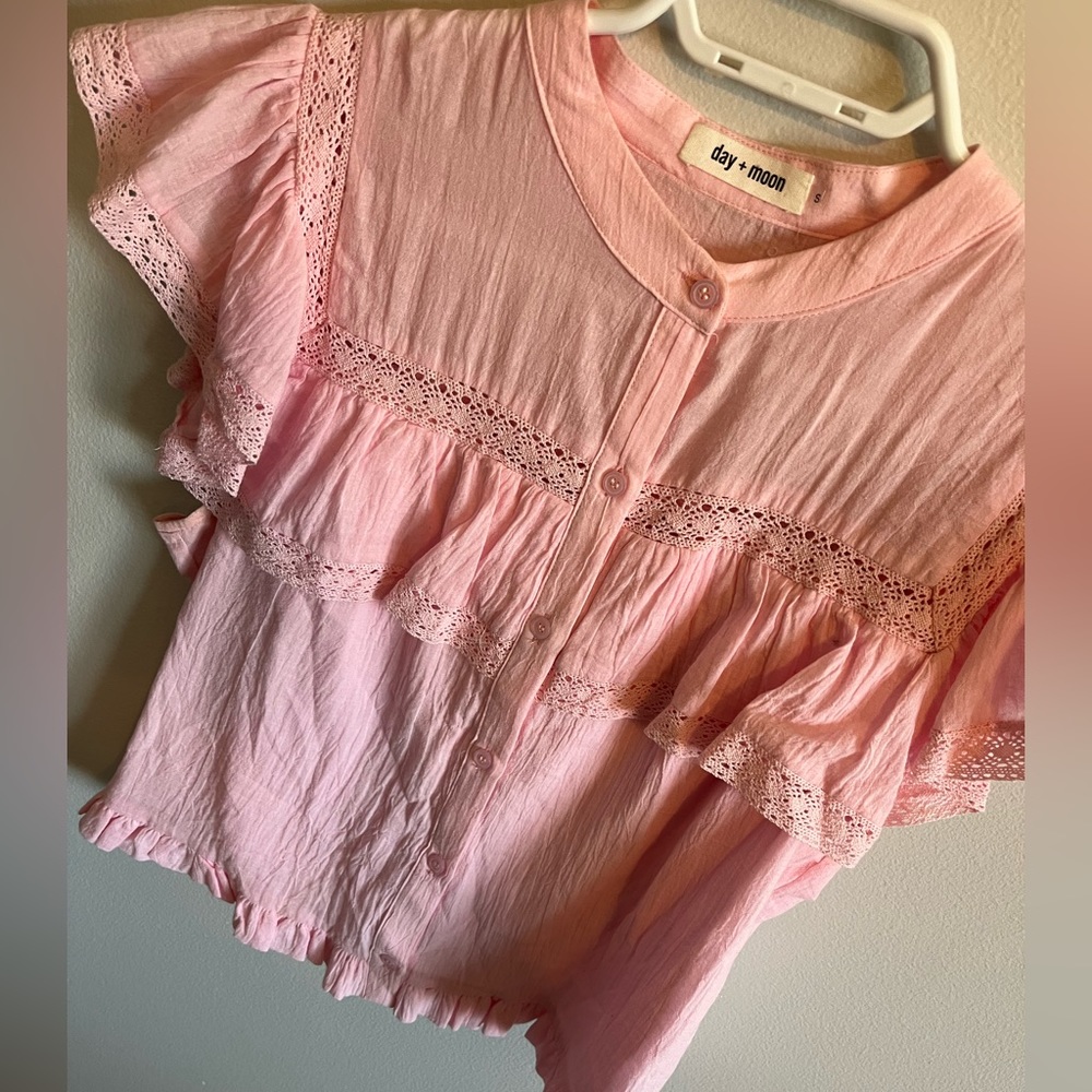 Pink blouse from Honey. Worn once for wedding shower, beautiful!